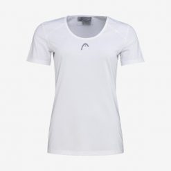 T-Shirt damski CLUB 22 Tech. Białe t-shirty Head, l, bez wzorów, z poliesteru, bez kołnierzyka, bez ramiączek. W wyprzedaży za 115.50 zł.