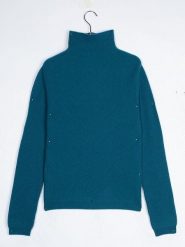 Perfect Cashmere Kaszmirowy sweter "Ruby" w kolorze morskim rozmiar: M. Niebieskie swetry Perfect Cashmere, m, bez wzorów, z kaszmiru, bez ramiączek. Za 440.28 zł.