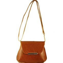 Torebka skórzana damska listonoszka DAN-A T81 camel. Brązowe torebki klasyczne DAN-A, bez wzorów, ze skóry, małe, bez dodatków. Za 169.99 zł.