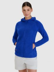4F Bluza trekkingowa Primaloft Active damska - niebieska XL. Niebieskie bluzy 4f, l, bez wzorów, z materiału, z kapturem. Za 139.99 zł.