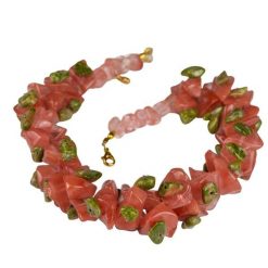 SAMBA Naszyjnik kwarc cherry. Czerwone naszyjniki Samba Gems, z kwarcem, metalowe. Za 356.00 zł.