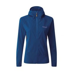 Kurtka softshell damska Rab Borealis. Niebieskie kurtki sportowe RAB, l, bez wzorów, z softshellu, bez kaptura, trekkingowe. Za 499.99 zł.