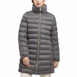 Kurtka GEOX W ILDE PARKA FLANPRINTED Szary. Szare kurtki Geox, z tkaniny, bez kaptura. Za 684.99 zł.