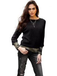 Heine Sweter w kolorze czarnym rozmiar: 40. Czarne swetry Heine, bez wzorów, bez ramiączek. Za 43.99 zł.