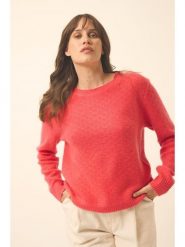Just Cashmere Kaszmirowy sweter "Cetan" w kolorze koralowym rozmiar: M. Czerwone swetry Just Cashmere, m, bez wzorów, z kaszmiru, bez ramiączek. Za 808.81 zł.