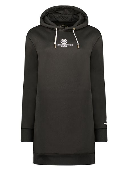 Maison Montaigne Sukienka dresowa "Gilongmai" w kolorze czarnym rozmiar: L. Czarne sukienki Maison Montaigne, l, bez wzorów, z dresówki, bez kołnierzyka, bez ramiączek, mini. Za 112.83 zł.