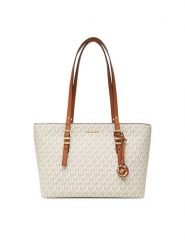 MICHAEL Michael Kors Torebka Quinn 30T5GQNT2B Beżowy. Brązowe shopper MICHAEL Michael Kors, bez wzorów, ze skóry, bez dodatków. Za 999.99 zł.
