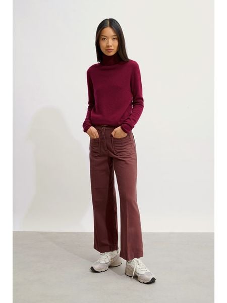AUTHENTIC CASHMERE Kaszmirowy golf "Bise" w kolorze bordowym rozmiar: S. Czerwone golfy AUTHENTIC CASHMERE, s, bez wzorów, z kaszmiru, bez ramiączek. Za 339.95 zł.