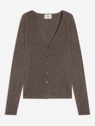 AUTHENTIC CASHMERE Kaszmirowy kardigan w kolorze jasnobrązowym rozmiar: M. Brązowe kardigany AUTHENTIC CASHMERE, m, bez wzorów, z kaszmiru. Za 369.99 zł.