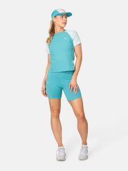 KARI TRAA Koszulka sportowa "Linnea" w kolorze turkusowym rozmiar: S. Niebieskie koszulki sportowe Kari Traa, bez wzorów, z materiału, bez ramiączek, outdoorowe. Za 130.99 zł.