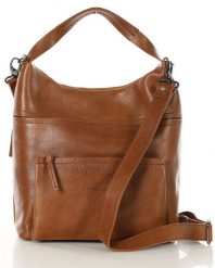 Shopperka skórzana MARCO MAZZINI camelowa R304b. Shopper bez wzorów, ze skóry, bez dodatków. Za 1,044.05 zł.