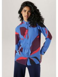 Aniston Bluzka w kolorze niebiesko-czerwonym rozmiar: 38. Czerwone bluzki Aniston, bez wzorów, bez kołnierzyka, bez ramiączek. Za 61.17 zł.