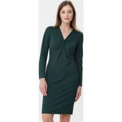 Ciemnozielona Sukienka Magali. Sukienki Born2be, na imprezę, l, bez wzorów, bez kołnierzyka, bez ramiączek, mini, dopasowane. Za 59.99 zł.