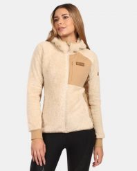 Damska bluza polarowa z kapturem Kilpi NORKA-W. Brązowe bluzy sportowe Kilpi, bez wzorów, z materiału, z kapturem. Za 358.00 zł.