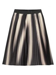 Danamade Spódnica "Dpolly" w kolorze czarno-beżowym rozmiar: S. Brązowe spódnice Danamade, na co dzień, s, bez wzorów, midi, proste. Za 88.43 zł.