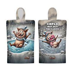 Ponczo kąpielowe z kapturem dla dorosłych SZAŁ MORS DZIK. Szare szaliki JUST HERO, bez wzorów, sportowe. Za 169.00 zł.