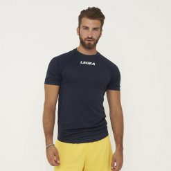 Koszulka multisport treningowa LIPSIA niebieska. Niebieskie bluzki LEGEA, bez wzorów, z poliesteru, sportowe, bez kołnierzyka, bez ramiączek. Za 70.00 zł.