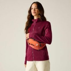 Damska bluza polarowa Torrek II z zamkiem błyskawicznym. Czerwone bluzy Dare 2b, bez wzorów, z dzianiny, bez kaptura. W wyprzedaży za 229.99 zł.