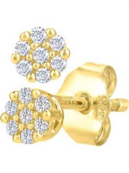 Diamant Exquis Złote kolczyki-wkrętki z diamentami rozmiar: onesize. Białe kolczyki Diamant Exquis, z diamentem, złote. Za 674.44 zł.