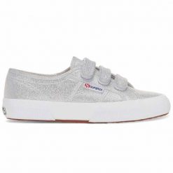 Trenerzy damscy Superga 2750 Straps Lame. Szare obuwie sportowe Superga, bez zapięcia, trekkingowe. Za 403.00 zł.