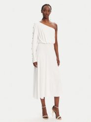 Elisabetta Franchi Sukienka koktajlowa AB80252E2 360 Biały Regular Fit. Białe sukienki Elisabetta Franchi, bez wzorów, z syntetyku, wizytowe, bez kołnierzyka, bez ramiączek. Za 1,929.00 zł.