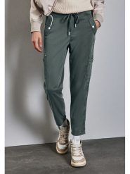 Street One Bojówki "Bonny" w kolorze ciemnozielonym rozmiar: 38/L28. Zielone spodnie materiałowe Street One, l, bez wzorów, z materiału. Za 108.74 zł.