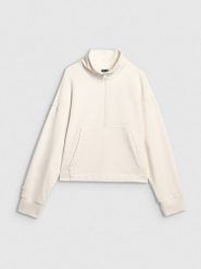 4F Bluza w kolorze kremowym rozmiar: S. Brązowe bluzy sportowe 4f, s, bez wzorów, bez kaptura. Za 83.45 zł.