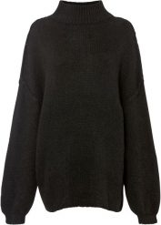 Sweter z dzianiny o luźnym splocie. Białe swetry bonprix, bez wzorów, z dzianiny, bez ramiączek. Za 124.99 zł.