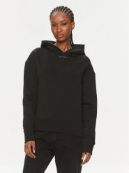 Calvin Klein Bluza Metallic Micro Logo K20K206960 Czarny Relaxed Fit. Czarne bluzy Calvin Klein, l, bez wzorów, z bawełny, bez kaptura. Za 319.99 zł.