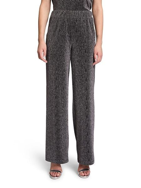 BETTY & CO Spodnie w kolorze czarnym rozmiar: 42. Czarne spodnie materiałowe Betty & Co, na co dzień, bez wzorów, z materiału, z podwyższonym stanem. Za 96.14 zł.