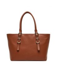 TOUS Torebka Buckles 2002189443 Brązowy. Brązowe shopper Tous, bez wzorów, ze skóry, bez dodatków. Za 949.99 zł.
