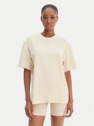 Reebok T-Shirt Reebok x Ewa Chodakowska Anka RK25611CCW Beżowy Relaxed Fit. Brązowe t-shirty Reebok, xl, bez wzorów, z bawełny, bez kołnierzyka, bez ramiączek. Za 89.99 zł.