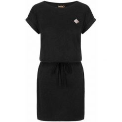 Klasyczna krótka sukienka damska Loap Bluda S z lekkiego materiału. Fioletowe sukienki ZONE PERFECT, na lato, s, bez wzorów, klasyczne, bez kołnierzyka, bez ramiączek, mini, sportowe. Za 138.99 zł.