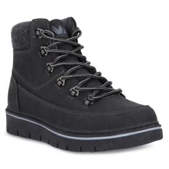 Botki Whistler. Czarne botki Whistler, bez wzorów, bez obcasa, na płaskiej podeszwie, bez zapięcia. Za 379.99 zł.