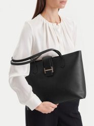 GINO ROSSI Torebka C-1-1 Czarny. Czarne shopper Gino Rossi, bez wzorów, ze skóry, bez dodatków. Za 279.99 zł.