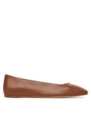 MICHAEL Michael Kors Baleriny Lena 40S5LEFP1L Brązowy. Brązowe baleriny MICHAEL Michael Kors, bez wzorów, ze lnu, bez obcasa. Za 479.99 zł.