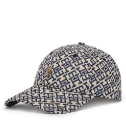 Czapka z daszkiem Tommy Hilfiger. Niebieskie czapki TOMMY HILFIGER, bez wzorów. Za 249.99 zł.