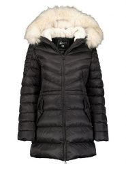 Geographical Norway Płaszcz zimowy "Destinee" w kolorze czarnym rozmiar: L. Czarne płaszcze Geographical Norway, na zimę, l, bez wzorów, z puchu, bez kaptura. Za 237.17 zł.