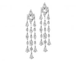 Kolczyki z białego złota z diamentami - 7,25 ct - próba 750. Białe kolczyki Apart, z diamentem, złote. Za 149,000.00 zł.