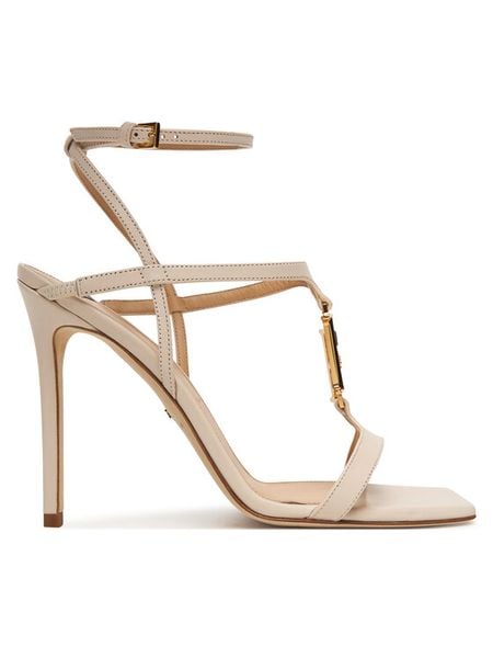 Elisabetta Franchi Sandały SA07B61E2 Écru. Białe sandały Elisabetta Franchi, bez wzorów, ze skóry, bez obcasa, na szpilce, bez zapięcia. Za 2,889.00 zł.