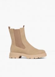 Sztyblety Tamaris. Brązowe botki bonprix, bez wzorów, bez obcasa, bez zapięcia. Za 299.99 zł.