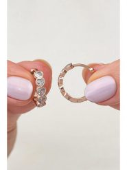 Lodie Silver Srebrne kolczyki-kreole z cyrkoniami rozmiar: onesize. Szare kolczyki Lodie Silver, z cyrkonią, srebrne. Za 113.10 zł.