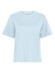 MOSS COPENHAGEN Koszulka w kolorze błękitnym rozmiar: M/L. Niebieskie bluzki Moss Copenhagen, l, bez wzorów, z bawełny, bez kołnierzyka, bez ramiączek. Za 124.95 zł.