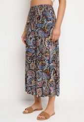 Czarne Bawełniane Spodnie Kuloty z Wzorem Paisley Tarrisa. Czarne spodnie materiałowe Born2be, na co dzień, l, bez wzorów, z bawełny. Za 39.99 zł.