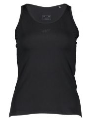 4F Top sportowy w kolorze czarnym rozmiar: M. Czarne koszulki sportowe 4f, bez wzorów, z materiału, bez ramiączek, outdoorowe. Za 41.49 zł.