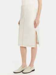 Max Mara Leisure Spódnica midi Otto 2516771017 Biały Regular Fit. Białe spódnice Max Mara Leisure, xs, bez wzorów, z bawełny, midi. Za 449.99 zł.