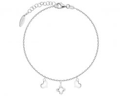 Bransoletka srebrna z cyrkoniami - serca. Szare bransoletki Apart, z cyrkonią, srebrne. Za 154.00 zł.