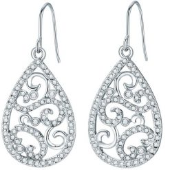 Lulu & Jane Stop metali Zdobienie kryształkami Swarovski® Kolczyki 1 ct Damski. Białe kolczyki Lulu & Jane, srebrne. Za 469.99 zł.