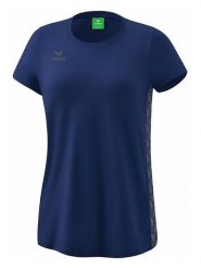 Erima Koszulka "Essential" w kolorze granatowym rozmiar: 38. Niebieskie bluzki Erima, bez wzorów, bez kołnierzyka, bez ramiączek. Za 100.52 zł.