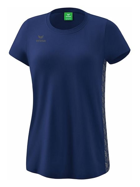 Erima Koszulka "Essential" w kolorze granatowym rozmiar: 38. Niebieskie bluzki Erima, bez wzorów, bez kołnierzyka, bez ramiączek. Za 100.52 zł.